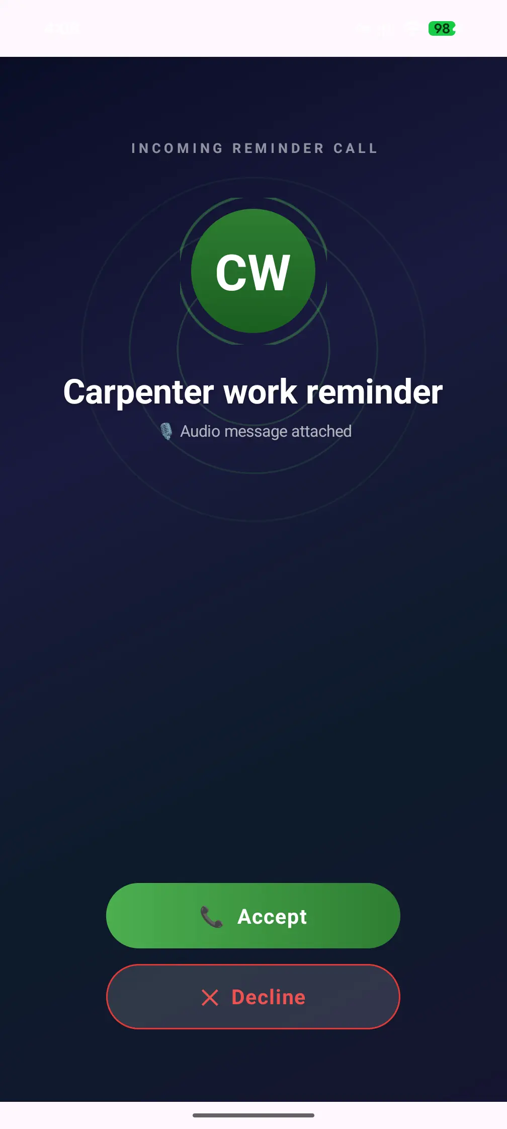 Phone Call Reminder